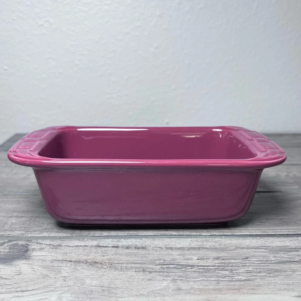 Longaberger Pottery Woven Traditions Small Loaf Dish - Paprika NIB‎